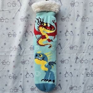 Dreamworks Blue and Red Dragon Socks